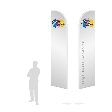 Beachflag Wind Austauschdruck | Large (400 cm) | beidseitig bedruckt