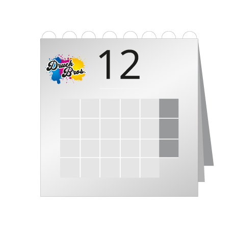 12 Blatt Wandkalender mit Deckblatt