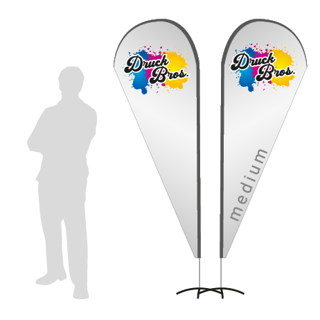 Beachflag Drop | Medium (280 cm) | beidseitig bedruckt