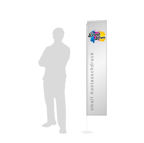 Beachflag Rechteck Austauschdruck | Small (200 cm) | einseitig bedruckt
