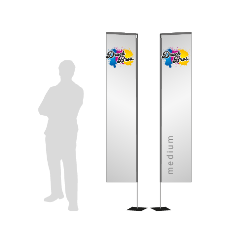 Beachflag Rechteck | Medium (300 cm) | beidseitig bedruckt