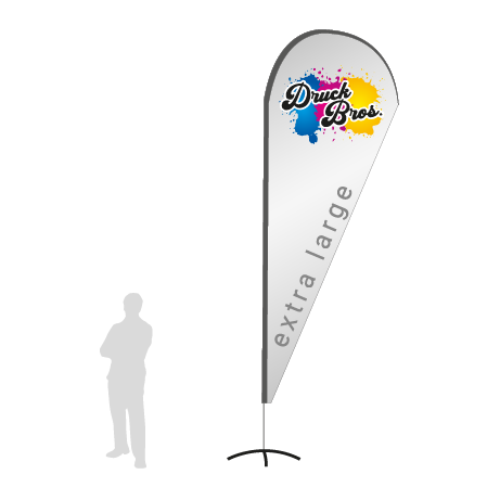 Beachflag Drop | Extra Large (460 cm) | einseitig bedruckt