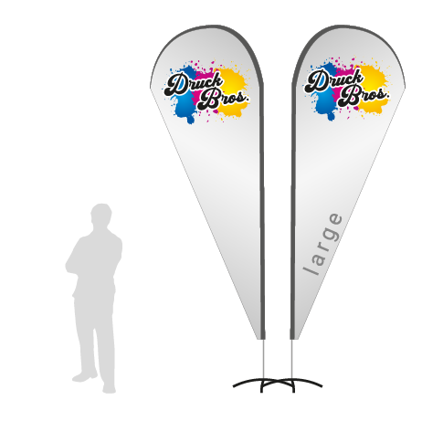 Beachflag Drop | Large (350 cm) | beidseitig bedruckt