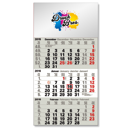 3-Monatskalender für das Folgejahr