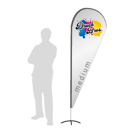 Beachflag Drop | Medium (280 cm) | einseitig bedruckt