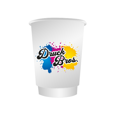 Pappbecher BIO | 300 ml doppelwandig | rundum bedruckt
