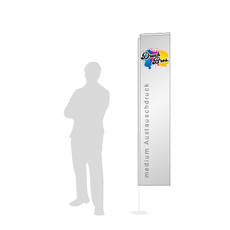 Beachflag Rechteck Austauschdruck | Medium (300 cm) | einseitig bedruckt